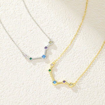 Sterling Silver Zodiac Constellation Necklace