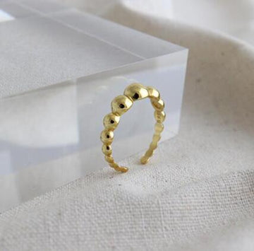 Gold & Silver Beaded Ring | Everyday Minimal Ring