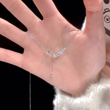 Elegant S925 Sterling Silver Clavicle Necklace