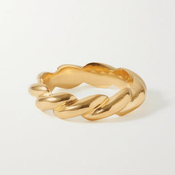 Twisted Gold Statement Ring