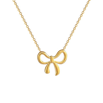 Necklace Accessories Minimalist Bowknot Women